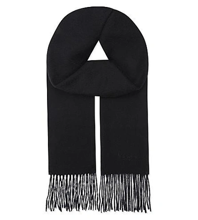 Shop Mulberry Cashmere Scarf In Black