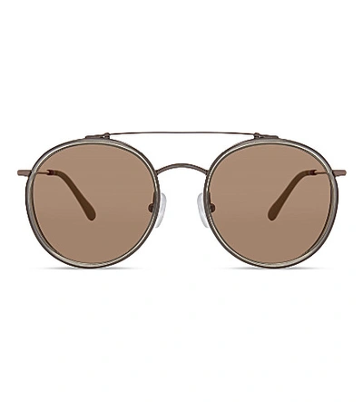 Orlebar Brown Ob20 Round-frame Sunglasses In Mink