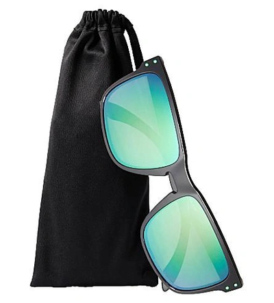 Shop Oakley Shaun White Holbrook Sunglasses In Polished Black