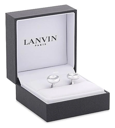 Shop Lanvin Round Cufflinks In Silver