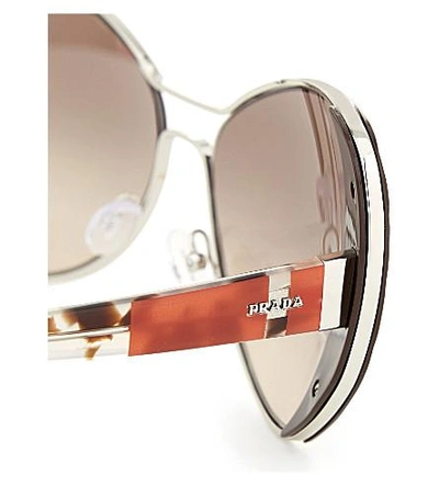 Shop Prada Pr60ss Mod Butterfly-frame Sunglasses In Brown