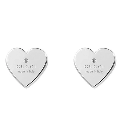 Shop Gucci Sterling Silver Trademark Earrings