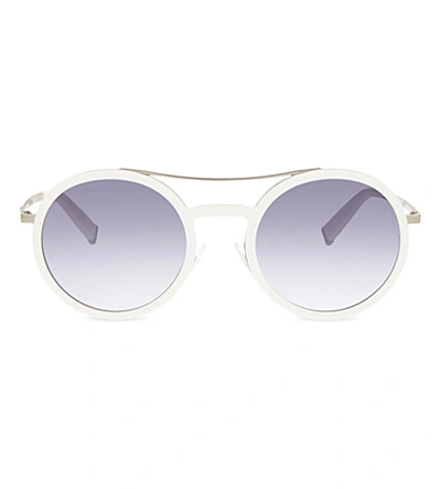Max Mara Oblo Round-frame Sunglasses In Ivory