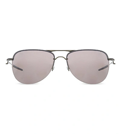 Oakley Oo4086 Tailpin Aviator Sunglasses In Carbon