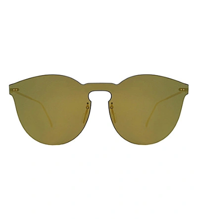 Illesteva Leonard Ii Mask Round Sunglasses In Yellow