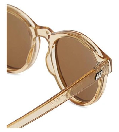 Shop Le Specs Hey Macarena Round-frame Sunglasses In Blonde