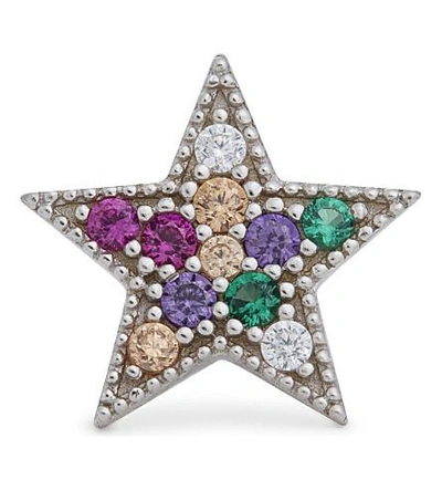 Shop Marc Jacobs Rainbow Star Single Stud Earring In Multi/silver