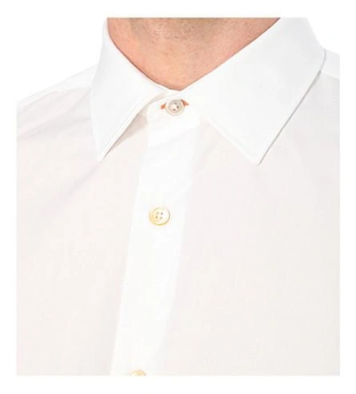 Shop Paul Smith Mens Light Blue Printed Formal Shirt In White