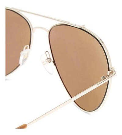 Shop Tom Ford Indiana Ft0497 Aviator Sunglasses In Pink Gold