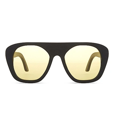 Marques' Almeida Mas122 Square-frame Sunglasses In Yellow