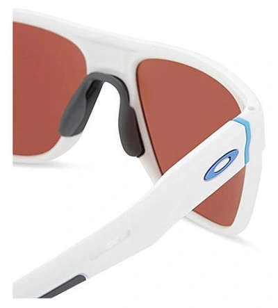 Shop Oakley Crossrange Xl Prizm Snow Square-frame Sunglasses In Polished White