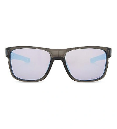 Shop Oakley Crossrange Prizm Snow Square-frame Sunglasses In Grey