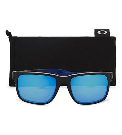 Shop Oakley Holbrook Prizm Square-frame Sunglasses In Matte Black
