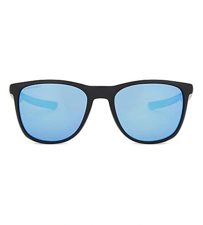 Shop Oakley Trillbe X Prizm Polarised Square-frame Sunglasses In Matte Black