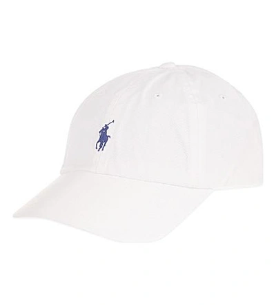 Shop Polo Ralph Lauren Classic Pony Baseball Cap In White/marlin Blue