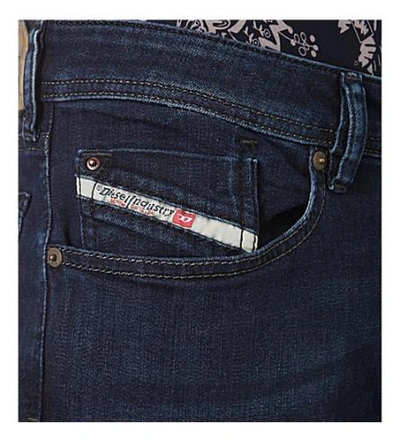 Shop Diesel Men's Denim Waykee 0814w Regular-fit Straight Cropped Jeans