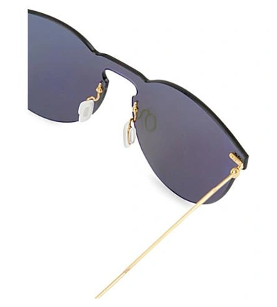 Shop Illesteva Leonard Ii Mask Round Sunglasses In Royal Blue