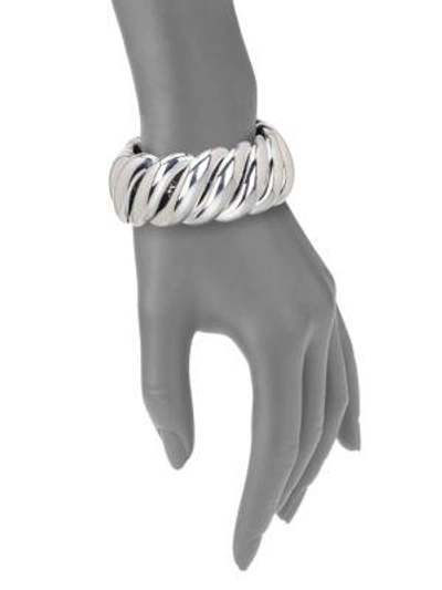 Shop David Yurman Hampton Cable Bracelet In Silver