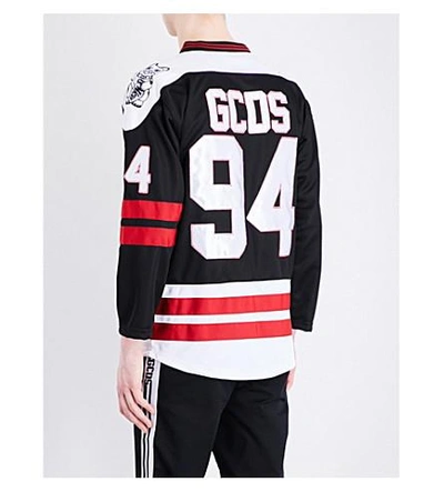 Shop Gcds Hockey Sports-mesh T-shirt In Black