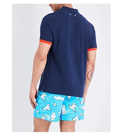 Vilebrequin Palatin Cotton-piqué Polo Shirt In Black