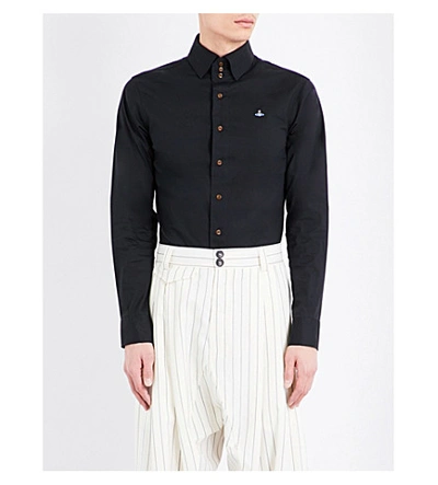 Vivienne Westwood Krall Stretch-cotton Shirt In Black