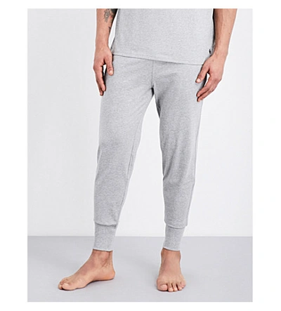 Polo Ralph Lauren Double-knit Cotton-jersey Track Pants In Grey