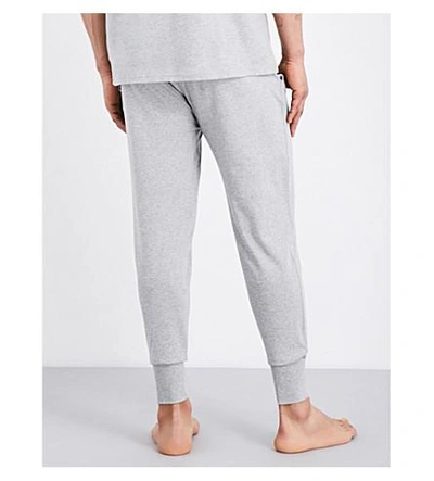 Shop Polo Ralph Lauren Classic Cotton-jersey Track Pants In Grey