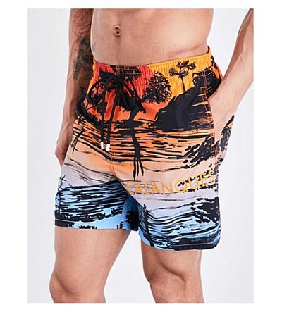 Shop Vilebrequin Moopea Creek Swim Shorts In Kumquat