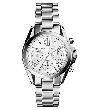 Shop Michael Kors Mk6174 Bradshaw Stainless Steel Watch In Silver