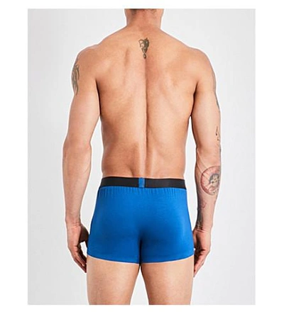 Shop Calvin Klein Edge Classic-fit Stretch-cotton Trunks In Orion