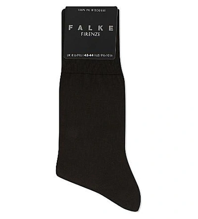 Shop Falke Firenze Cotton Socks In Brown