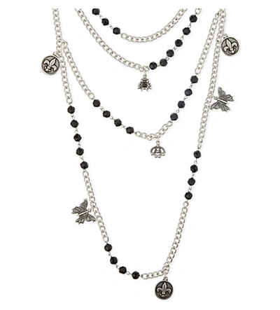 The Kooples Layered Charm Necklace In Sil06