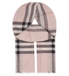 BURBERRY Giant Check Wool-Silk Scarf