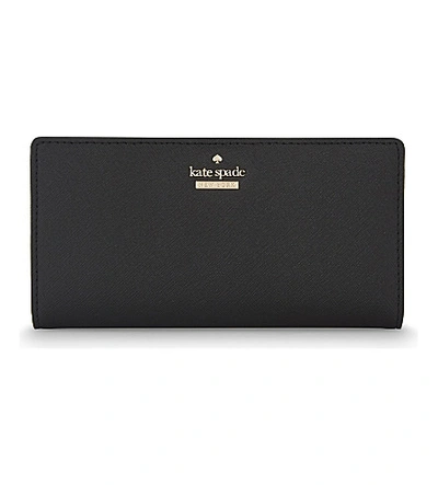 Shop Kate Spade Cameron Street Stacy Leather Wallet In Black
