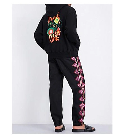 Shop Stella Mccartney Nice One Cotton Hoody In Black