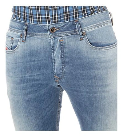 Shop Diesel Sleenker 0852 Slim-fit Skinny Jeans In Denim