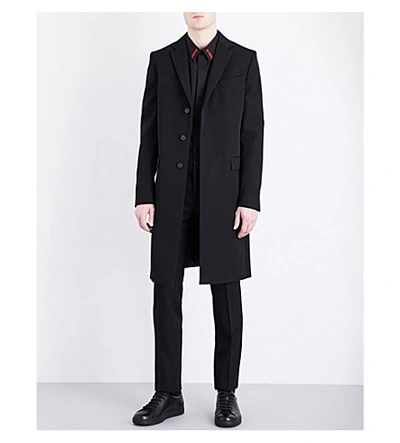 Givenchy Wings Single-breasted Wool Coat In Black