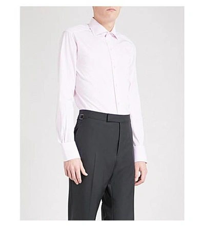 Shop Tom Ford Slim-fit Cotton-poplin Shirt In Pink