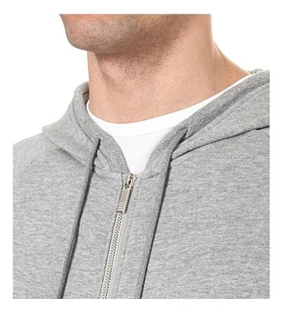 Shop Thom Browne Striped Cotton-jersey Hoody In Grey