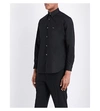 Comme Des Garçons Play Small Black Emblem Cotton Button Down In Black