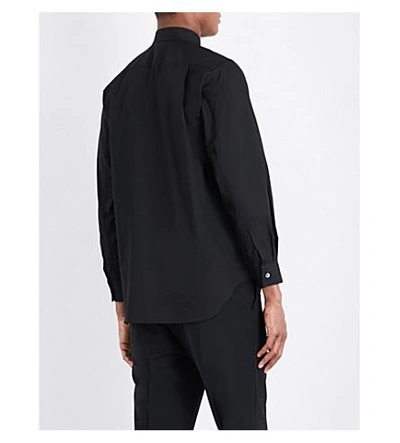 Shop Comme Des Garçons Play Regular-fit Cotton Shirt In Black