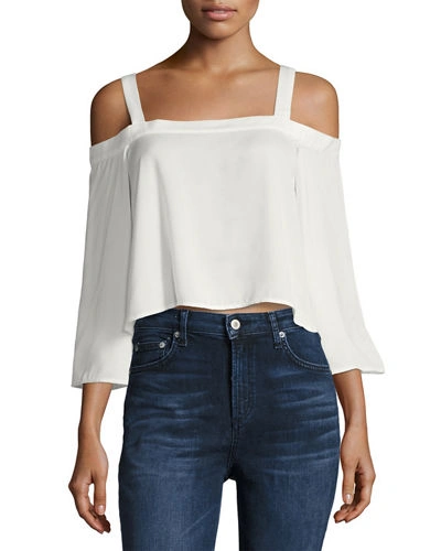 The Fifth Label In Full Light Cold-shoulder Top, Ivory