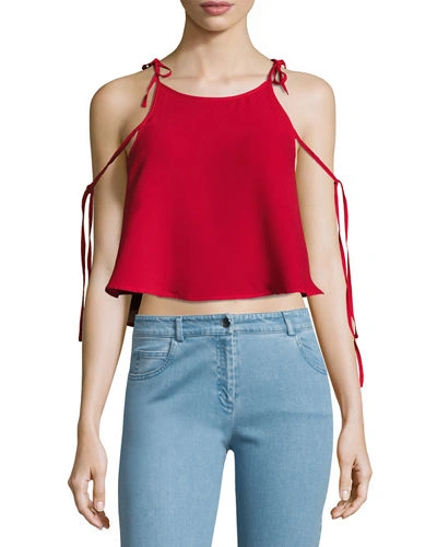 The Fifth Label The Wanderer Waffle-knit Top, Red