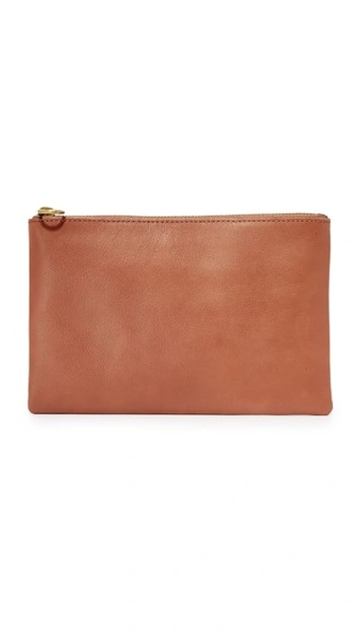 Madewell Medium Pouch In English Saddle