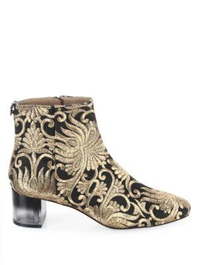 Shop Tory Burch Carlotta Embroidered Booties In Black