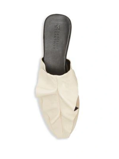 Shop Mercedes Castillo Ginevera Leather Mules In Ivory