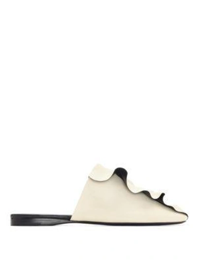 Shop Mercedes Castillo Ginevera Leather Mules In Ivory