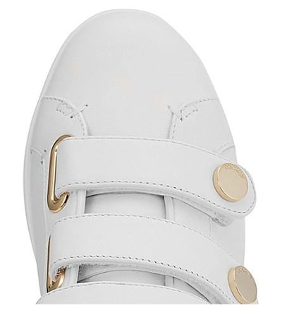 Shop Jimmy Choo Ny Leather Sneakers In White