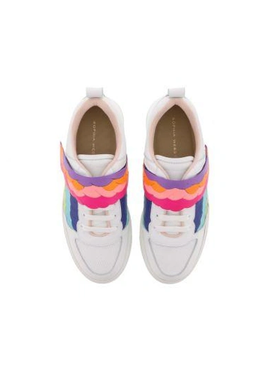 Shop Sophia Webster Fire Bird Sneakers In White Multi