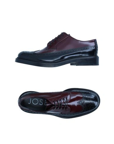 Joseph Laced Shoes In Maroon